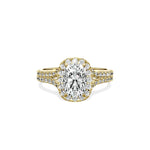 Split Shank Hidden Halo Engagement Ring - The Better Diamonds