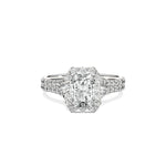 Split Shank Hidden Halo Engagement Ring - The Better Diamonds