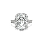 Split Shank Hidden Halo Engagement Ring - The Better Diamonds