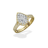 Split Shank Hidden Halo Engagement Ring - The Better Diamonds