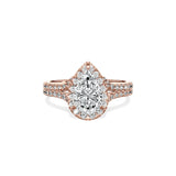 Split Shank Hidden Halo Engagement Ring - The Better Diamonds