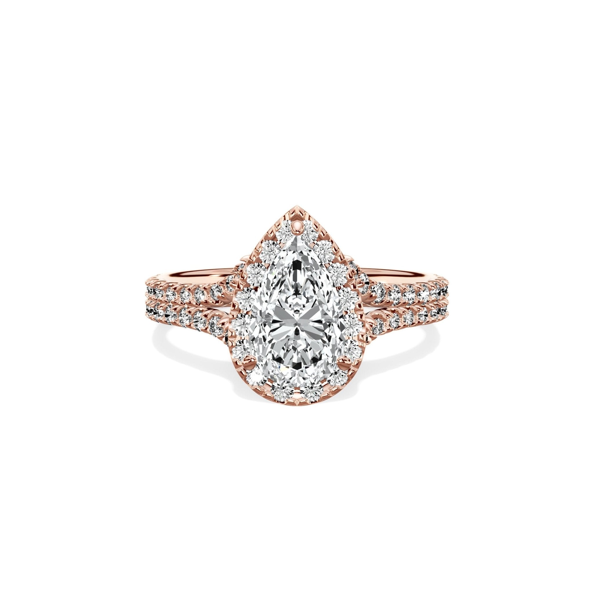 Split Shank Hidden Halo Engagement Ring - The Better Diamonds