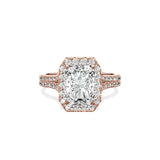 Split Shank Hidden Halo Engagement Ring - The Better Diamonds