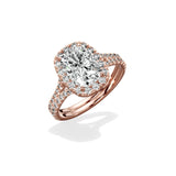 Split Shank Hidden Halo Engagement Ring - The Better Diamonds