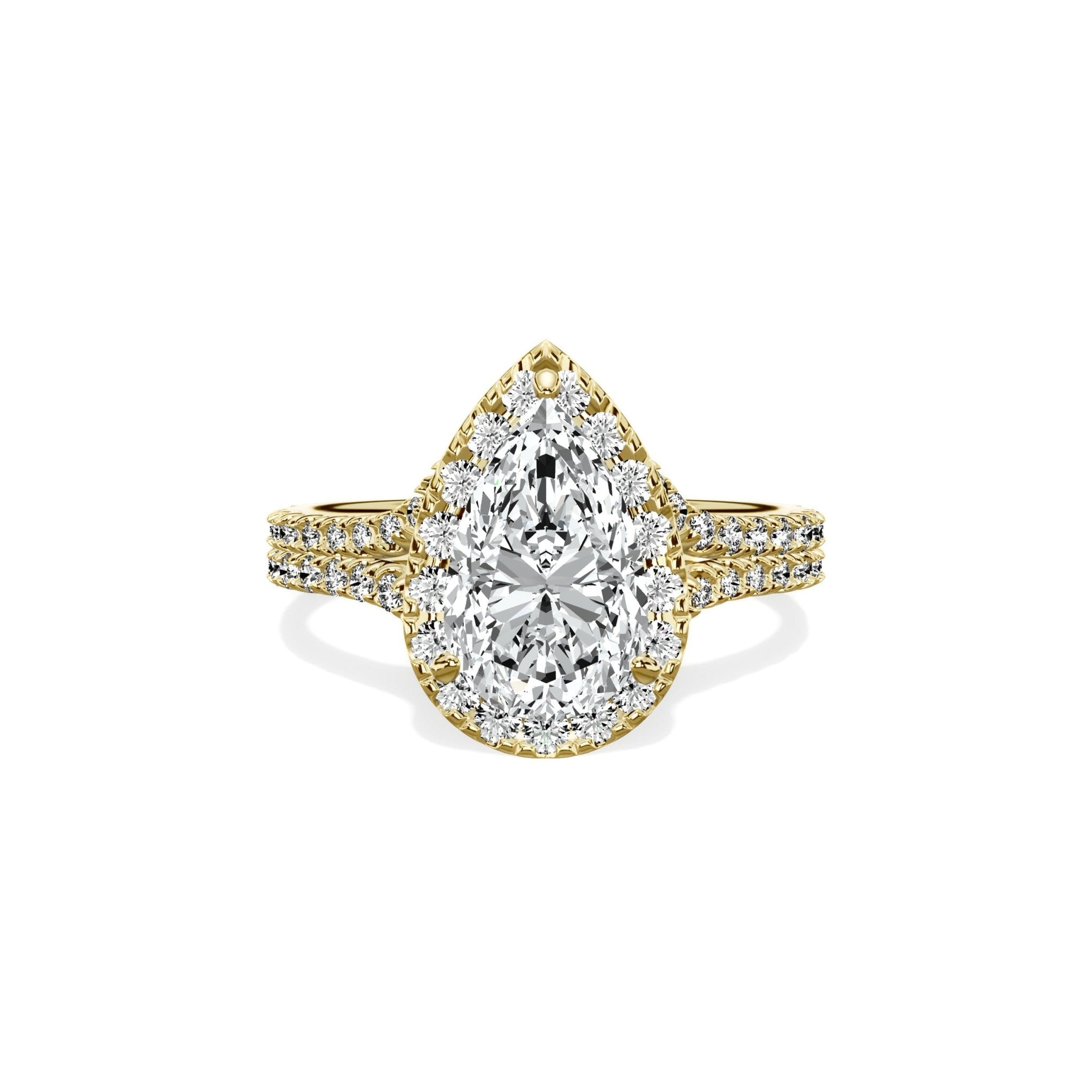 Split Shank Hidden Halo Engagement Ring - The Better Diamonds