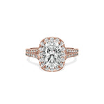 Split Shank Hidden Halo Engagement Ring - The Better Diamonds