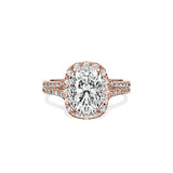 Split Shank Hidden Halo Engagement Ring - The Better Diamonds