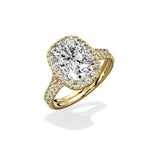 Split Shank Hidden Halo Engagement Ring - The Better Diamonds