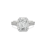 Split Shank Hidden Halo Engagement Ring - The Better Diamonds