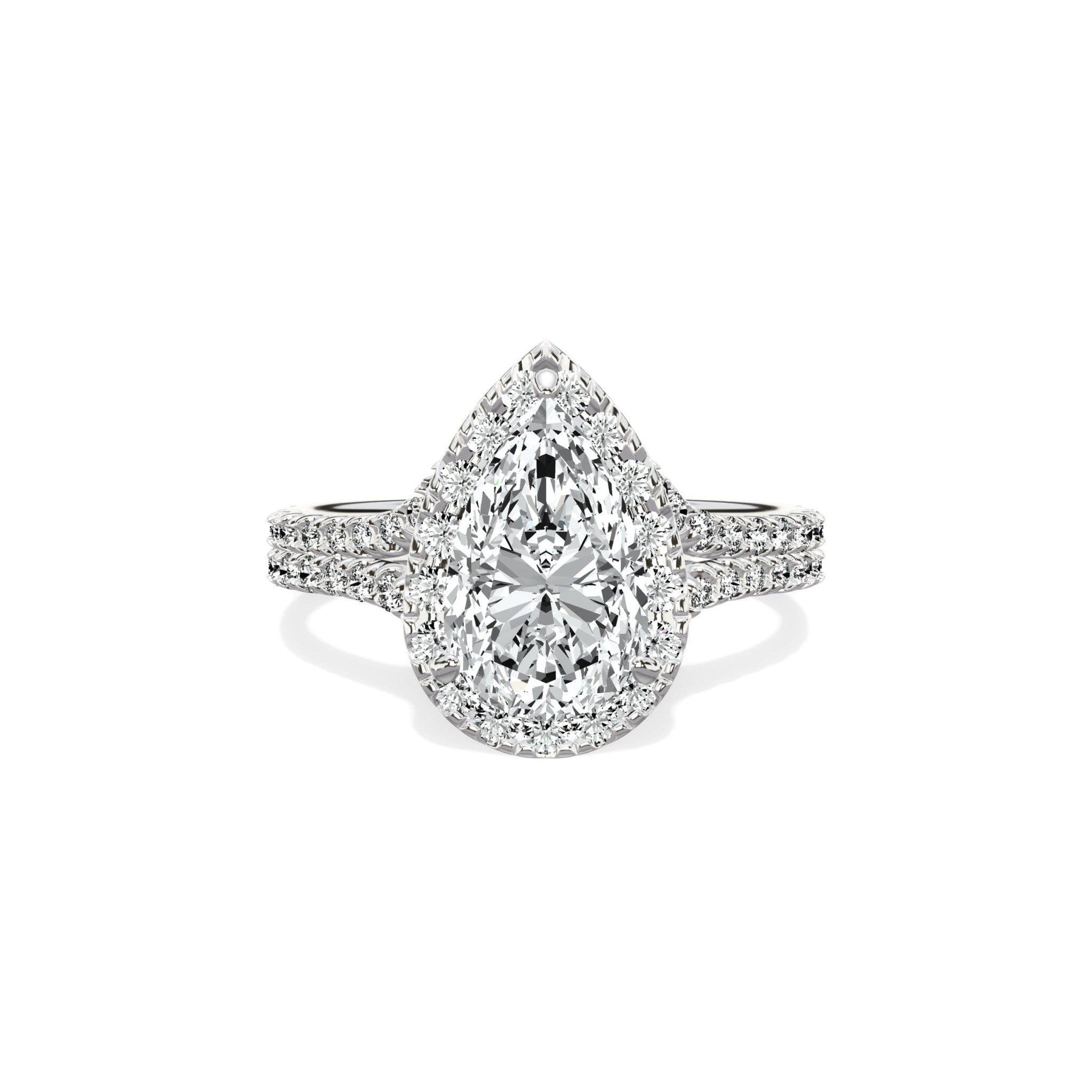 Split Shank Hidden Halo Engagement Ring - The Better Diamonds