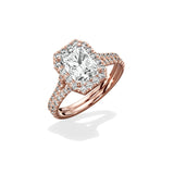 Split Shank Hidden Halo Engagement Ring - The Better Diamonds