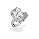 Split Shank Hidden Halo Engagement Ring - The Better Diamonds