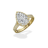 Split Shank Hidden Halo Engagement Ring - The Better Diamonds