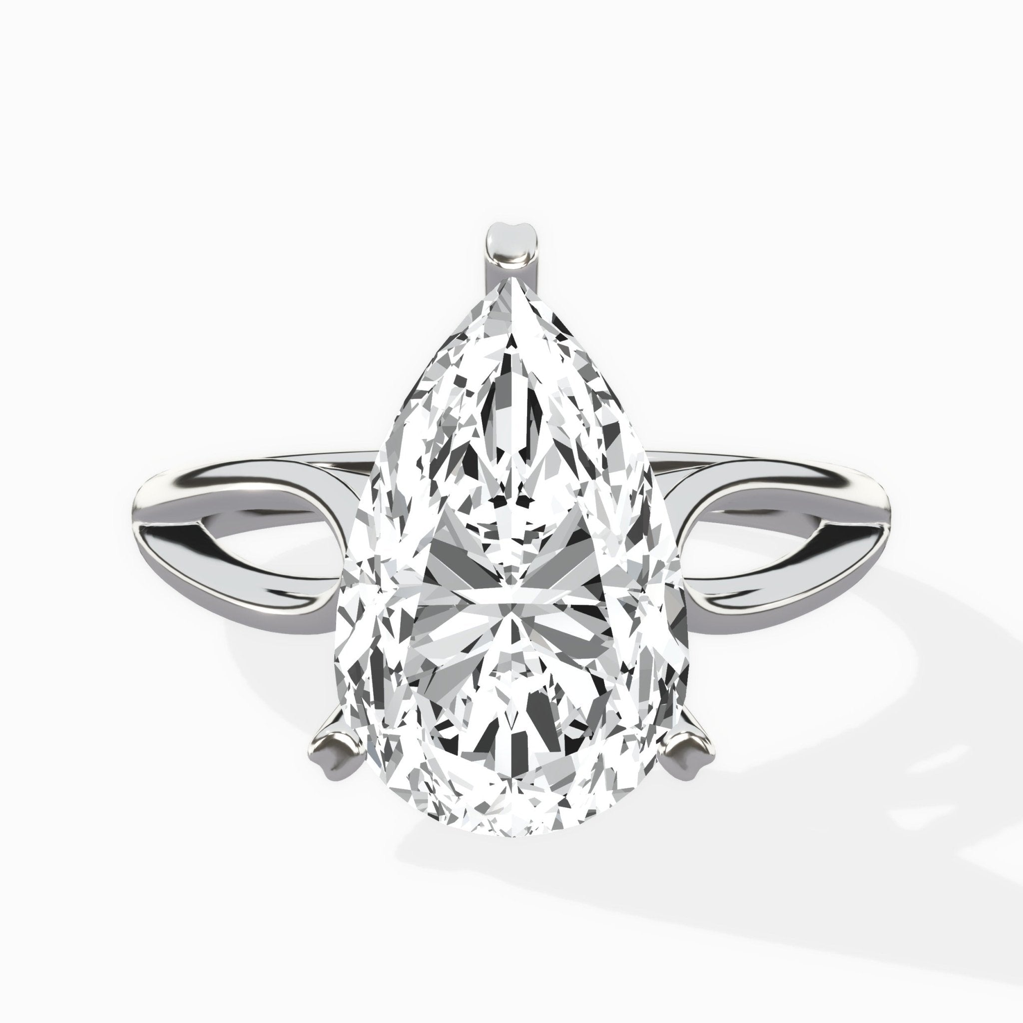 Split Shank Open Gallery Solitaire Ring Engagement Ring - The Better Diamonds
