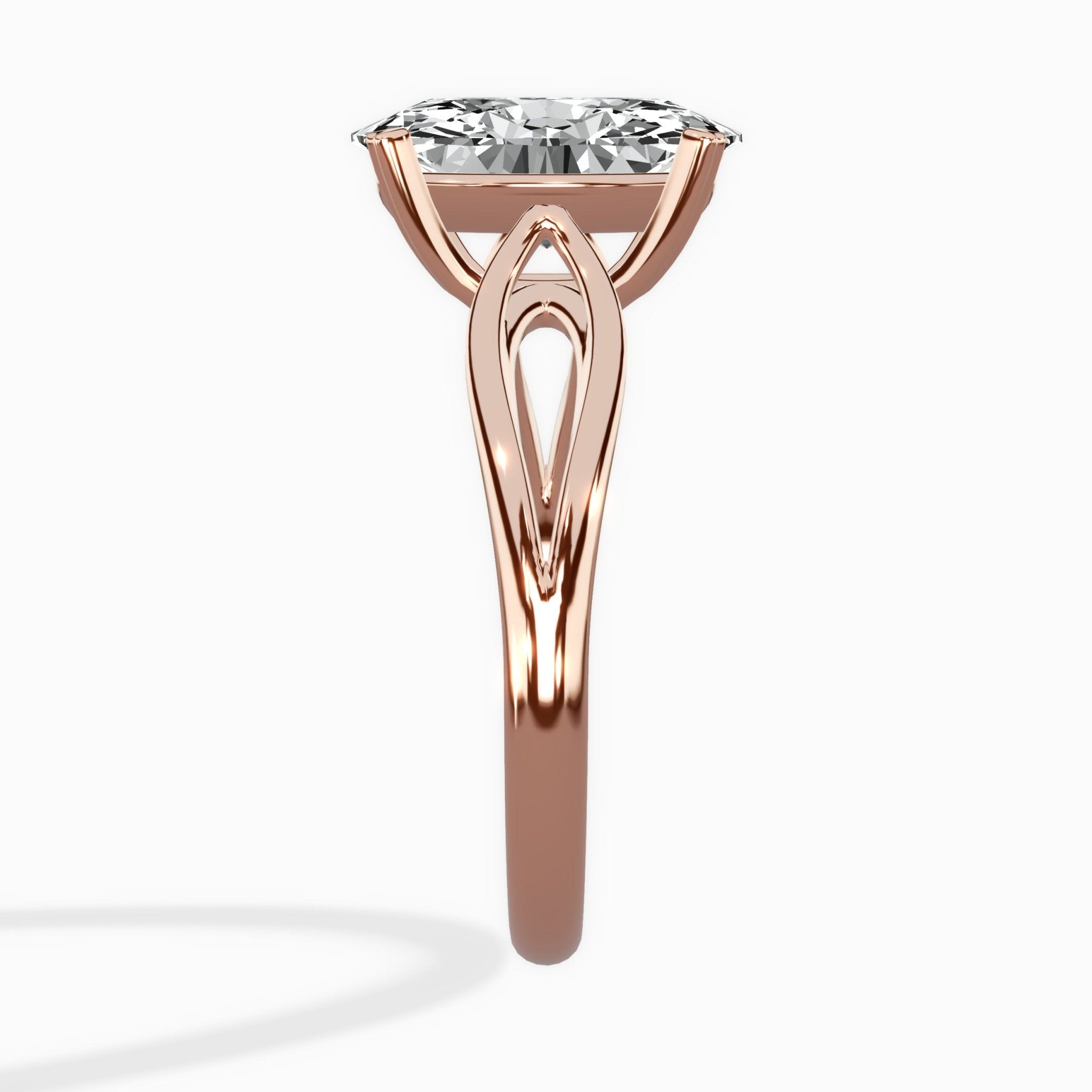Split Shank Open Gallery Solitaire Ring Engagement Ring - The Better Diamonds