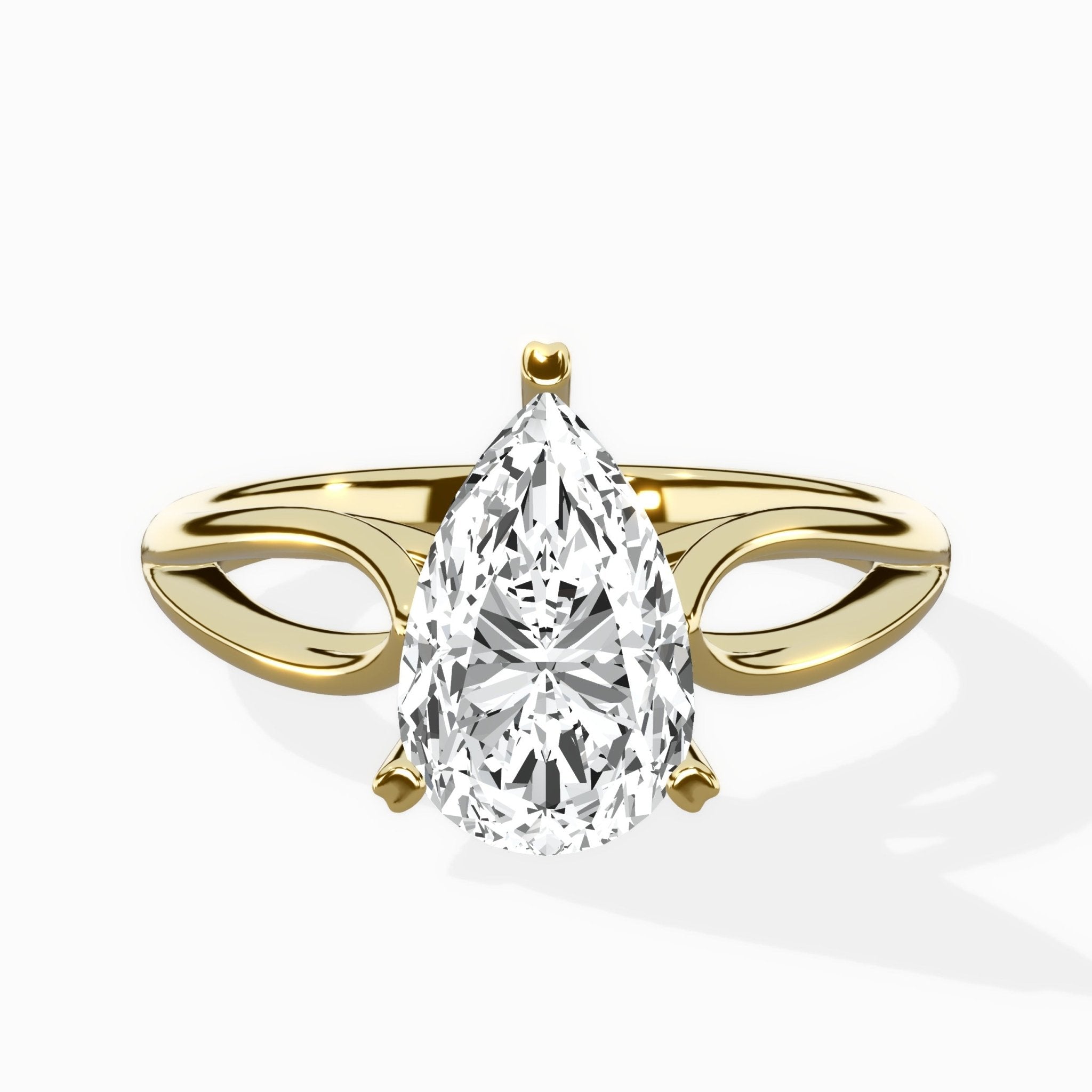 Split Shank Open Gallery Solitaire Ring Engagement Ring - The Better Diamonds