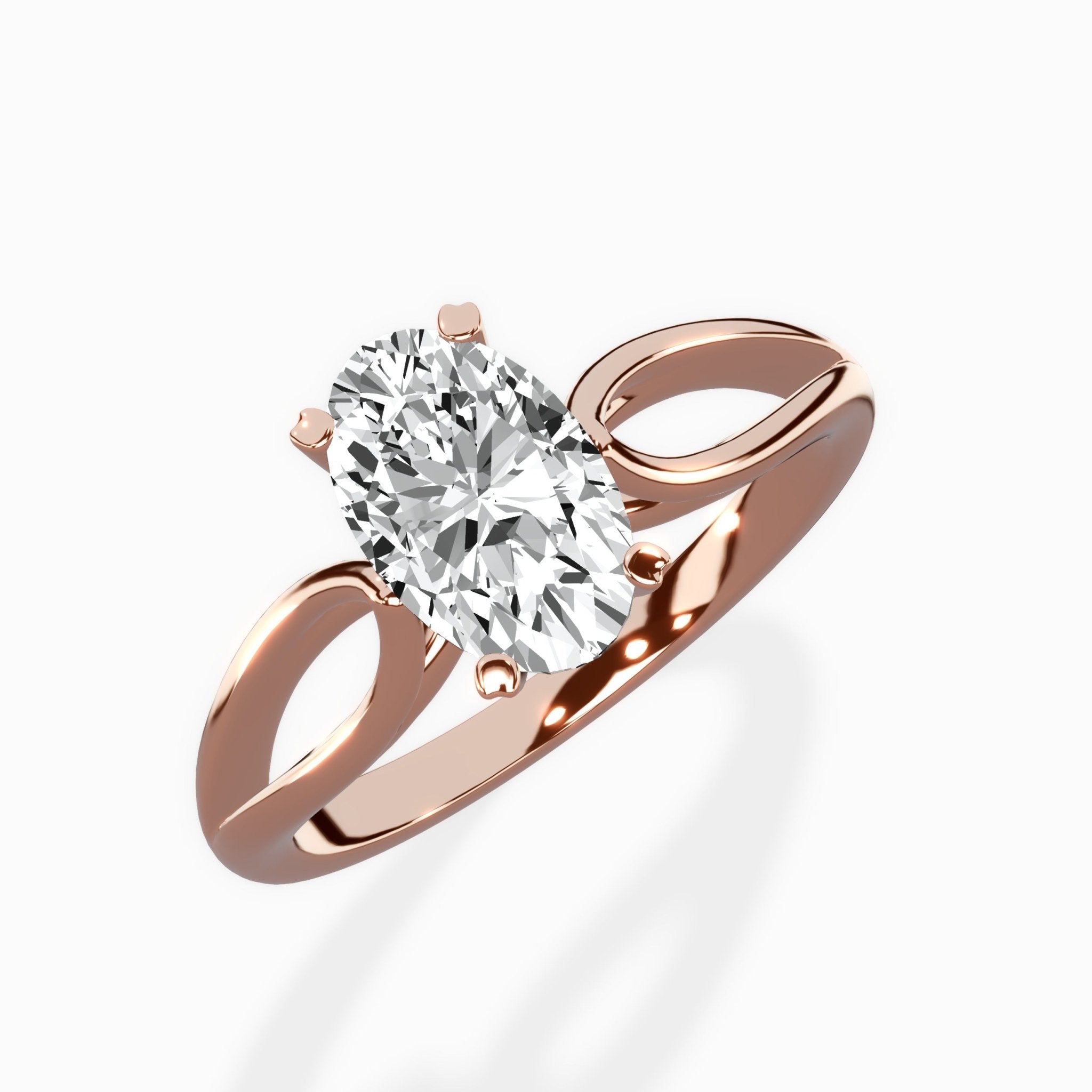 Split Shank Open Gallery Solitaire Ring Engagement Ring - The Better Diamonds