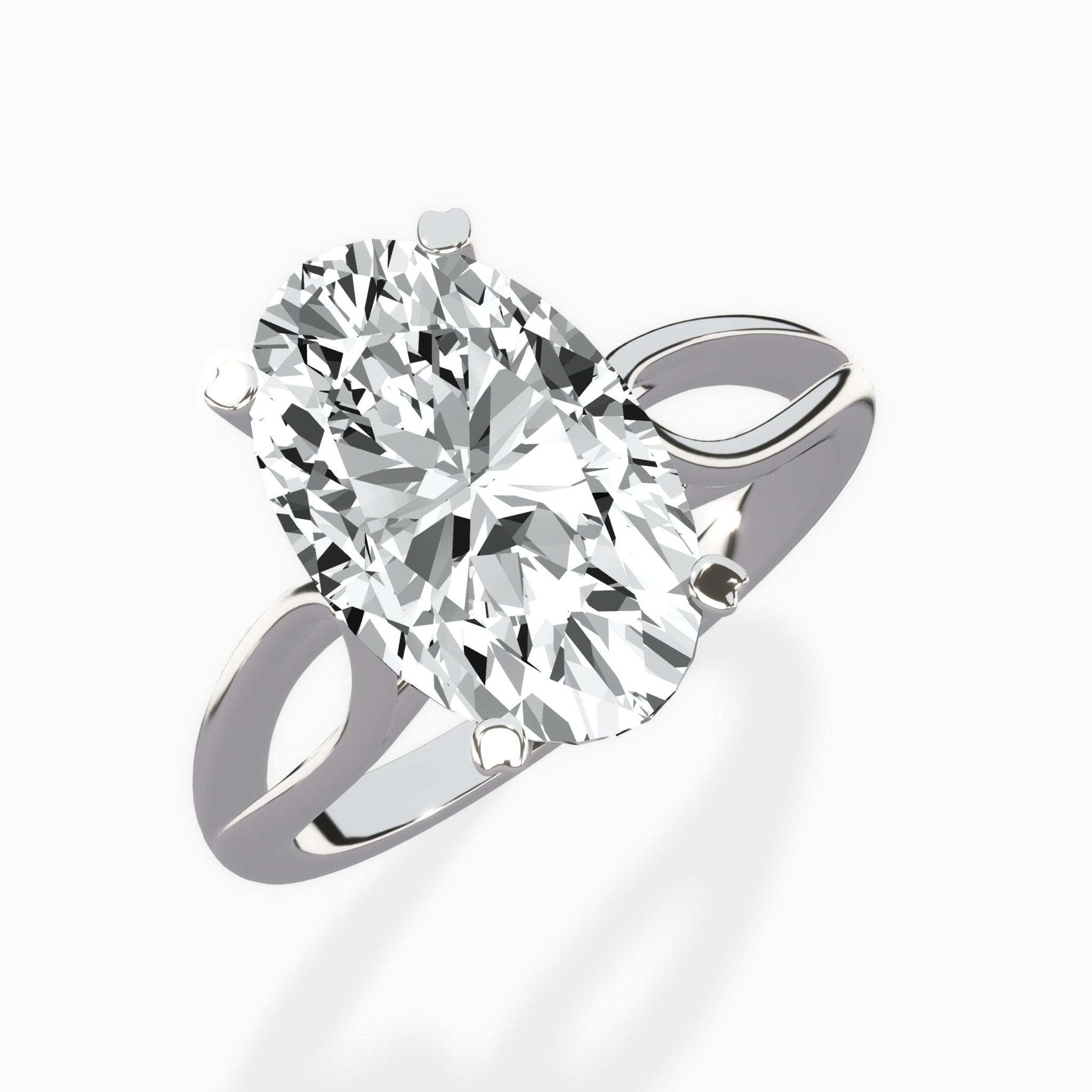 Split Shank Open Gallery Solitaire Ring Engagement Ring - The Better Diamonds