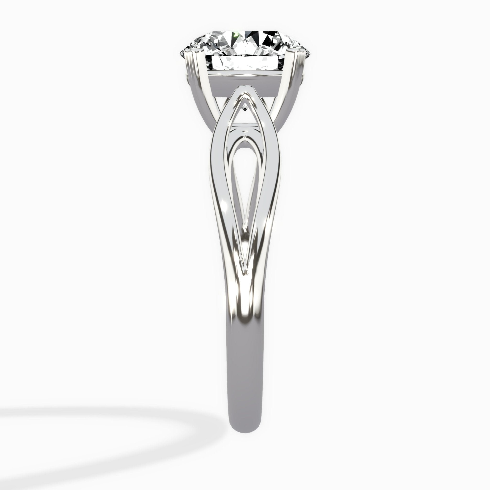 Split Shank Open Gallery Solitaire Ring Engagement Ring - The Better Diamonds
