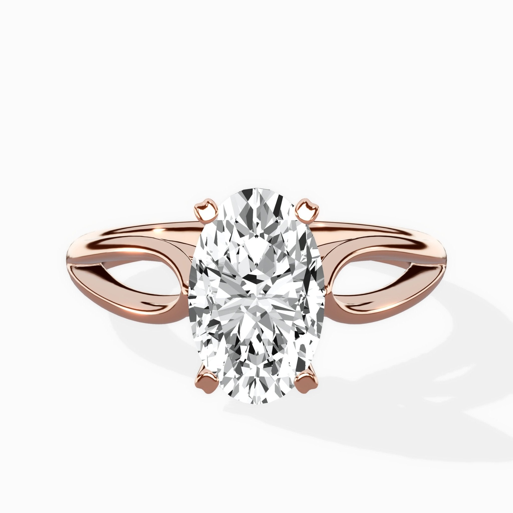 Split Shank Open Gallery Solitaire Ring Engagement Ring - The Better Diamonds