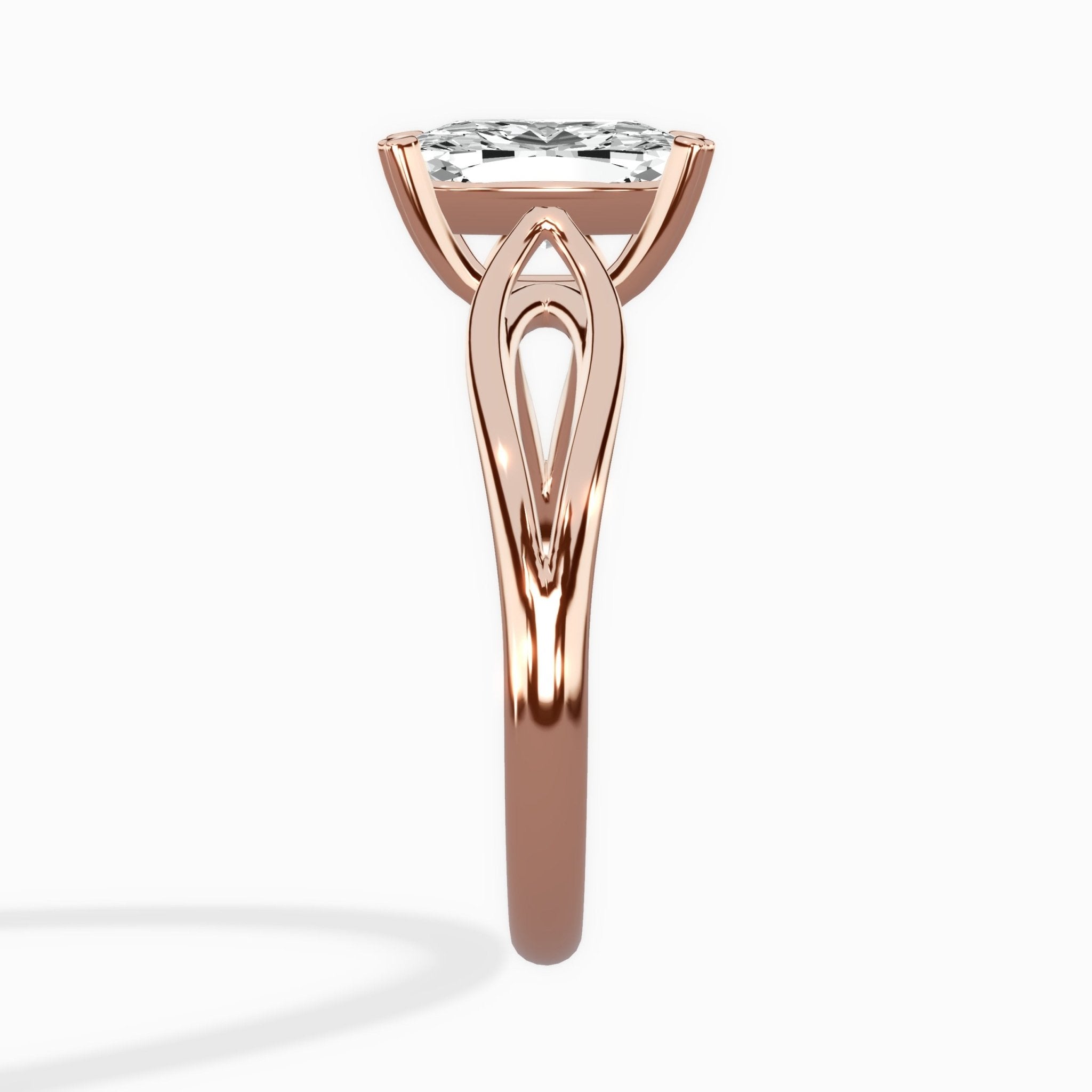 Split Shank Open Gallery Solitaire Ring Engagement Ring - The Better Diamonds
