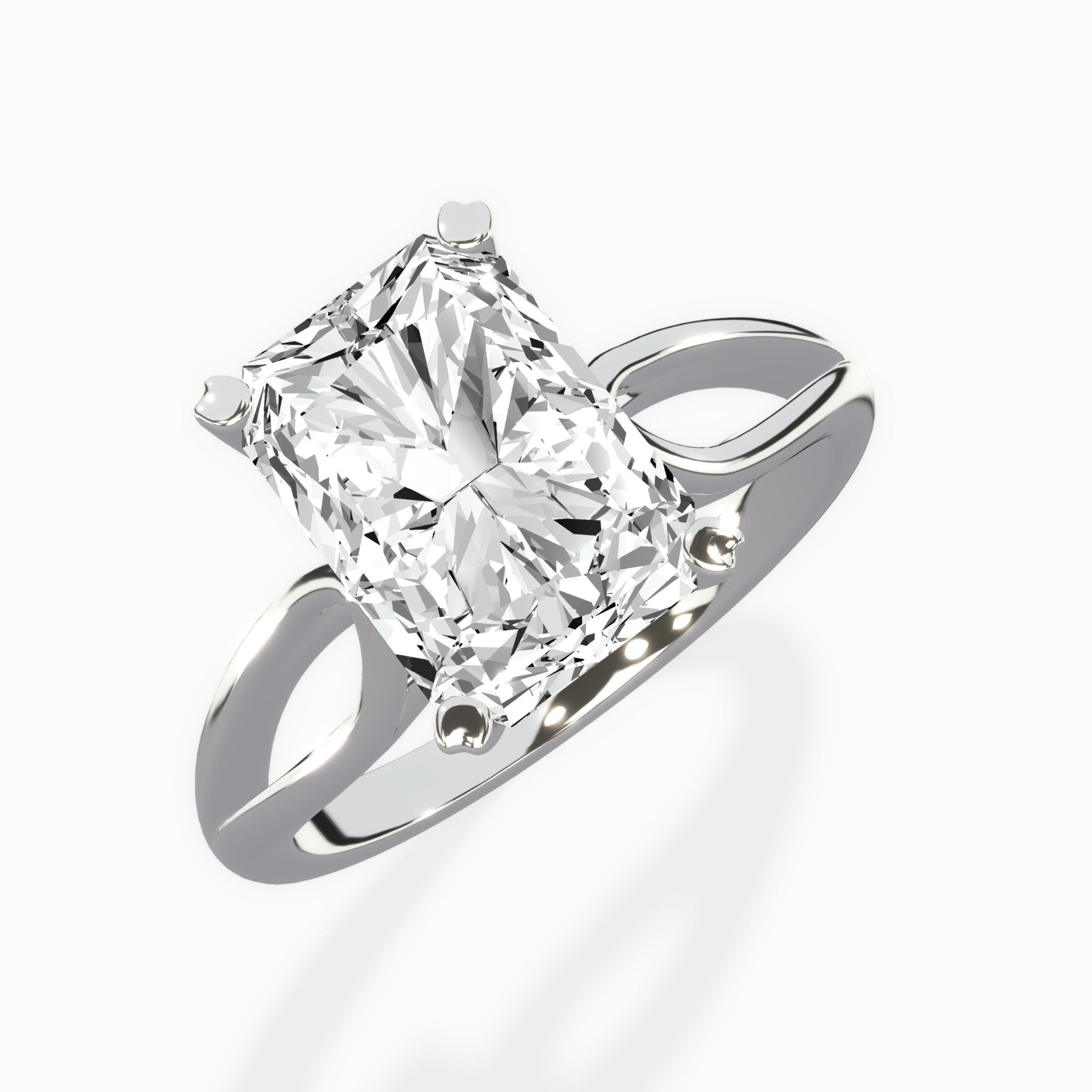 Split Shank Open Gallery Solitaire Ring Engagement Ring - The Better Diamonds