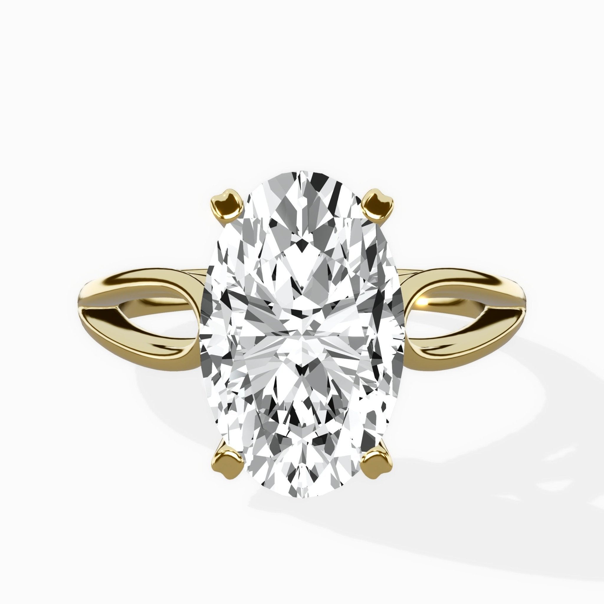 Split Shank Open Gallery Solitaire Ring Engagement Ring - The Better Diamonds