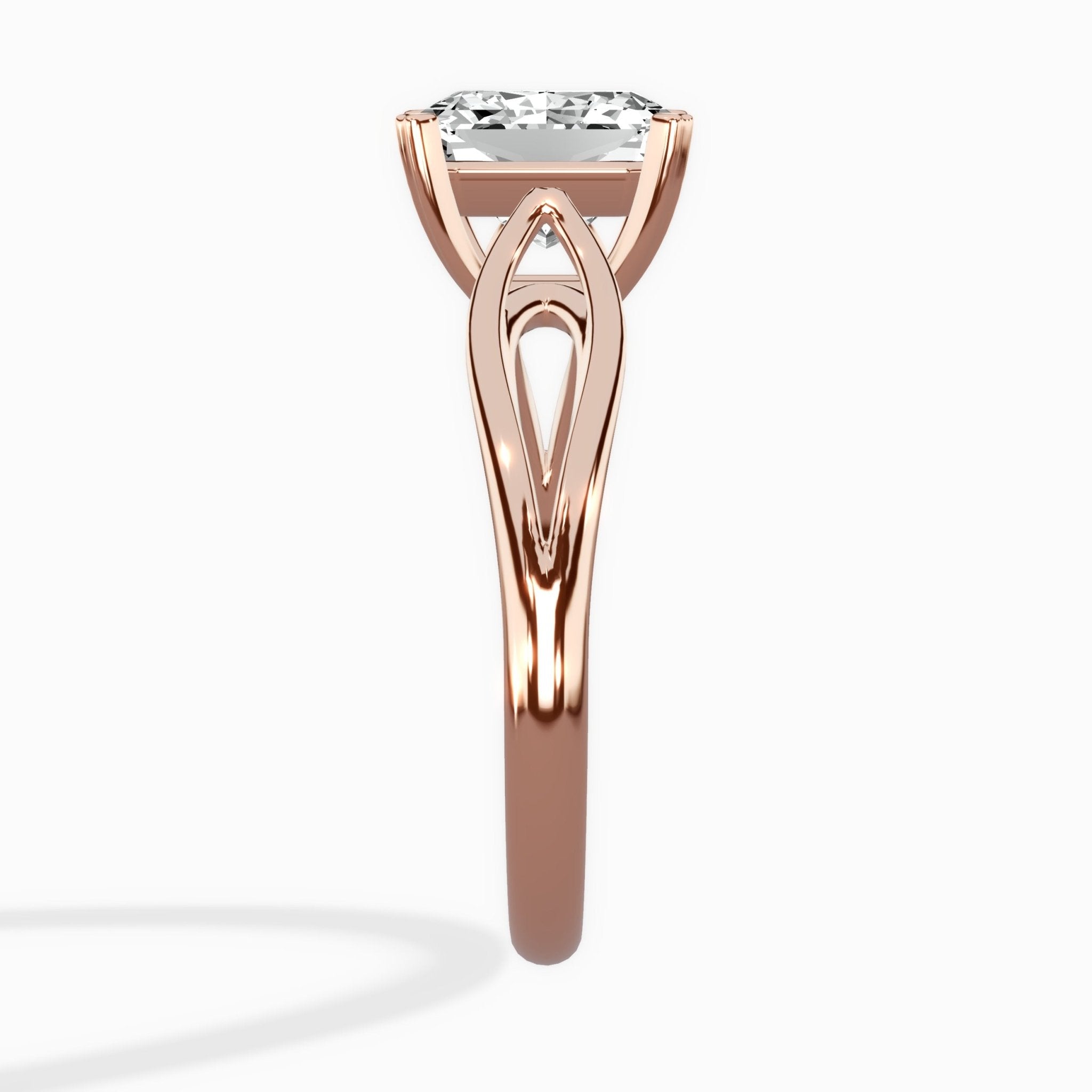 Split Shank Open Gallery Solitaire Ring Engagement Ring - The Better Diamonds