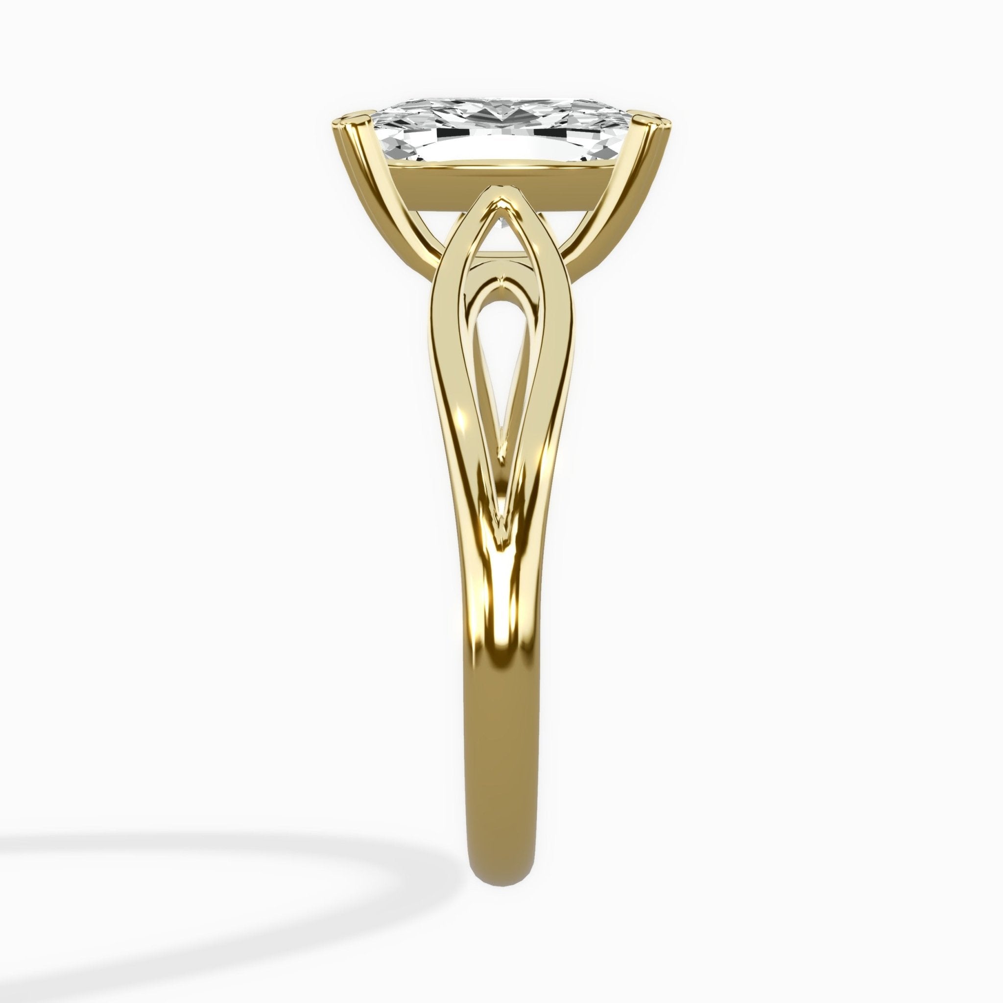 Split Shank Open Gallery Solitaire Ring Engagement Ring - The Better Diamonds
