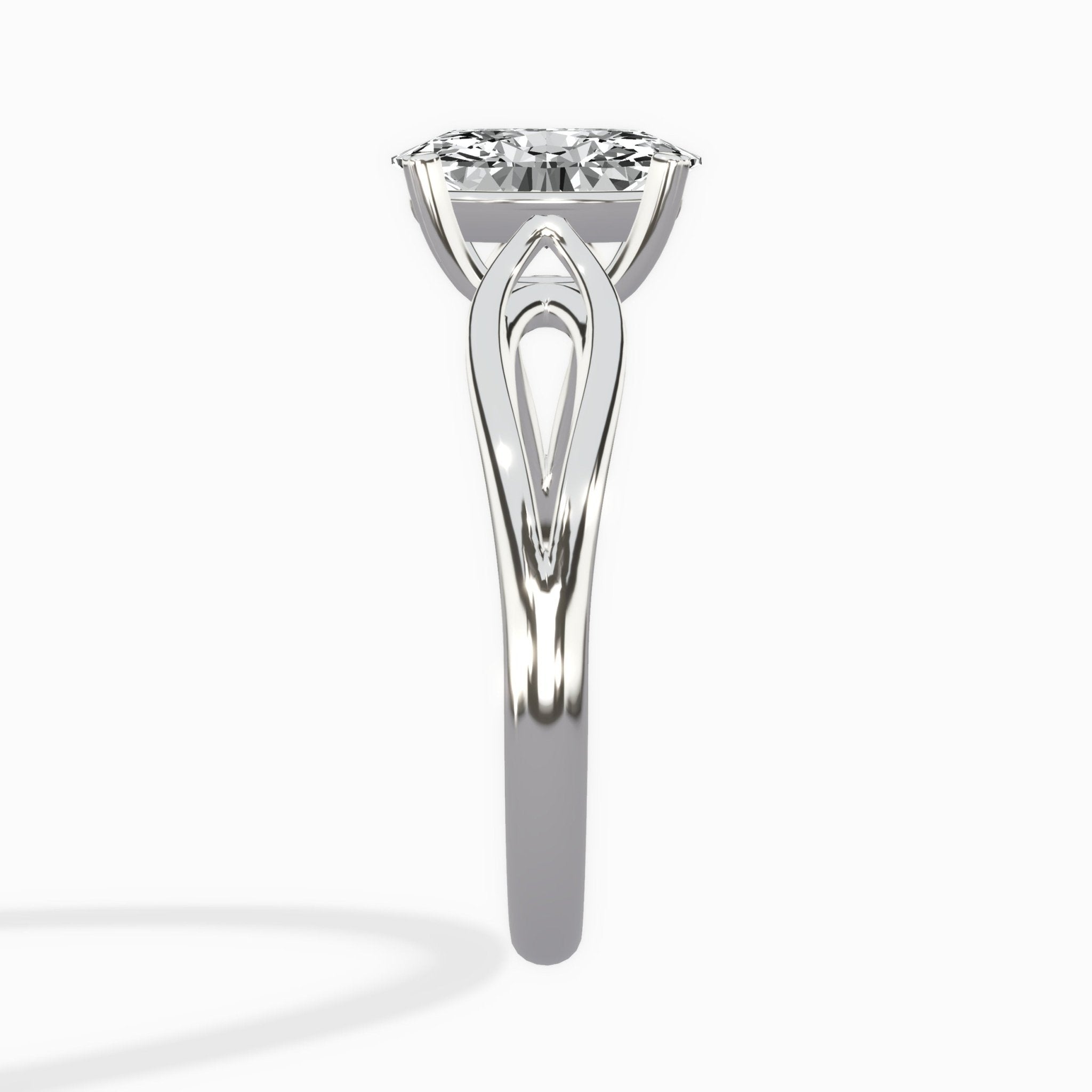 Split Shank Open Gallery Solitaire Ring Engagement Ring - The Better Diamonds