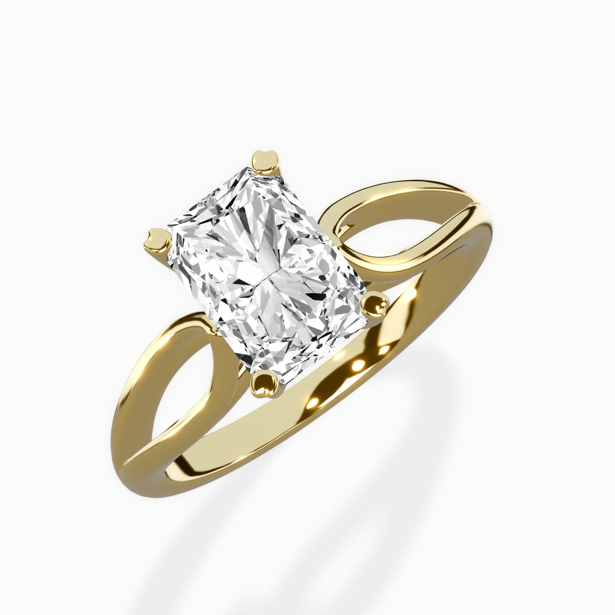 Split Shank Open Gallery Solitaire Ring Engagement Ring - The Better Diamonds