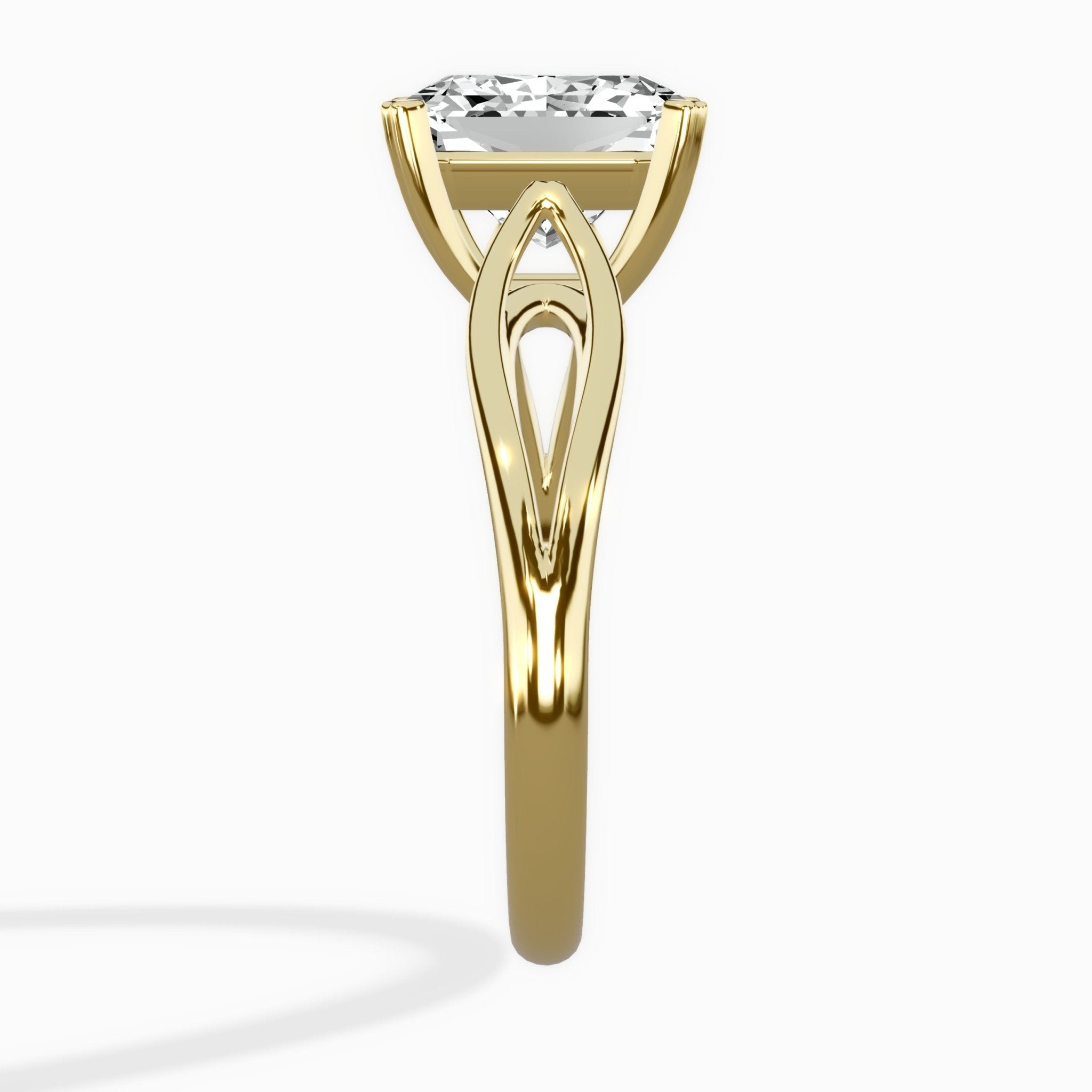 Split Shank Open Gallery Solitaire Ring Engagement Ring - The Better Diamonds