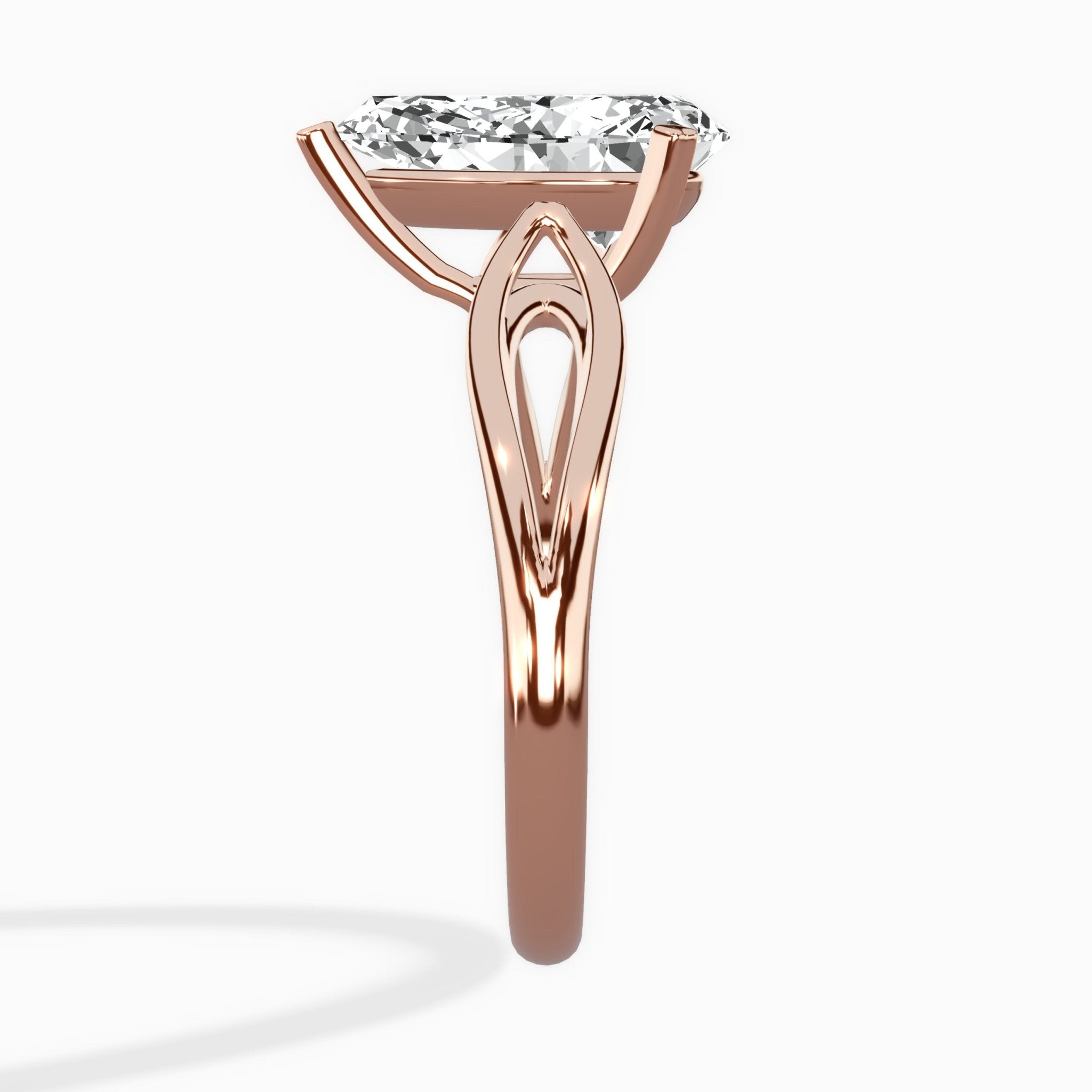 Split Shank Open Gallery Solitaire Ring Engagement Ring - The Better Diamonds