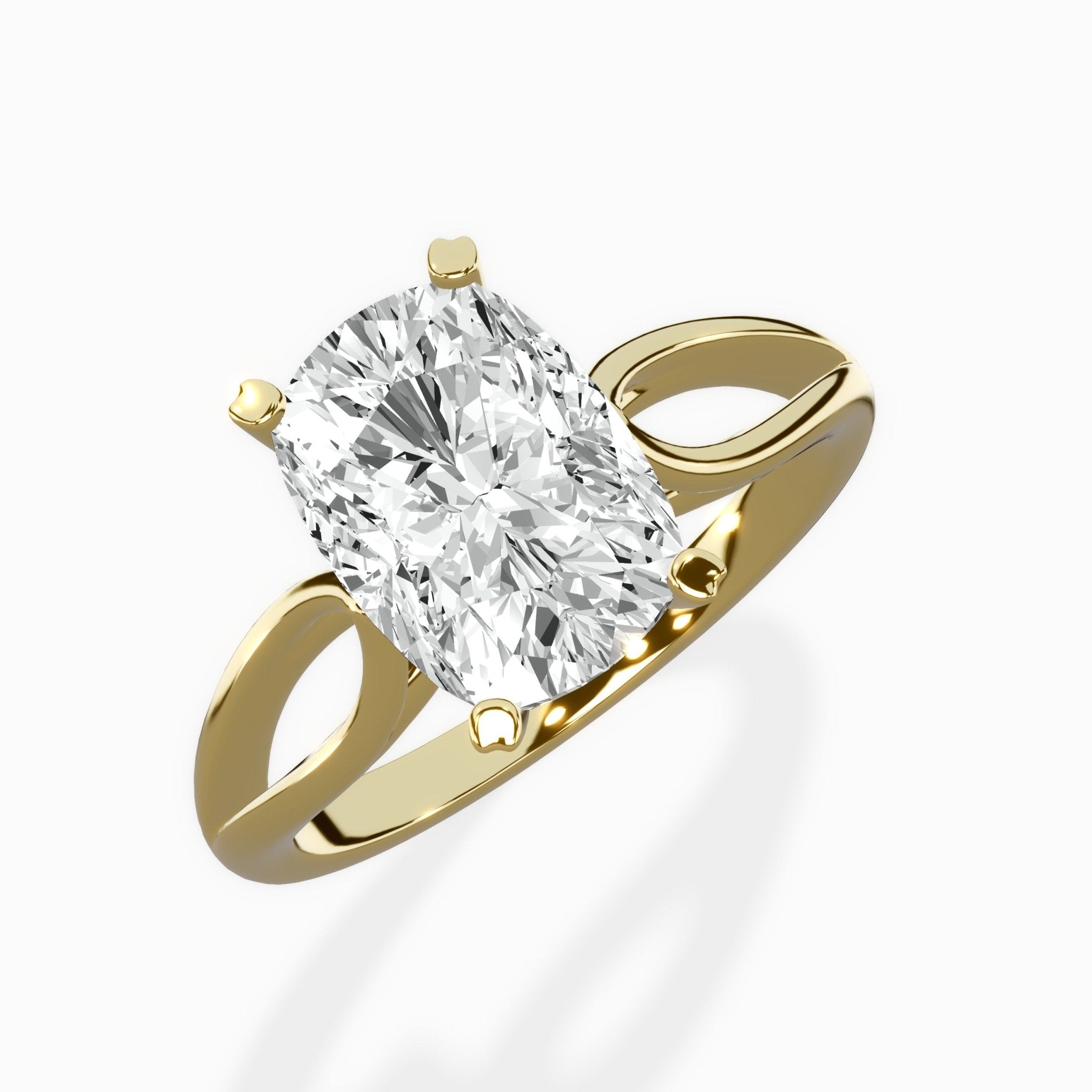Split Shank Open Gallery Solitaire Ring Engagement Ring - The Better Diamonds
