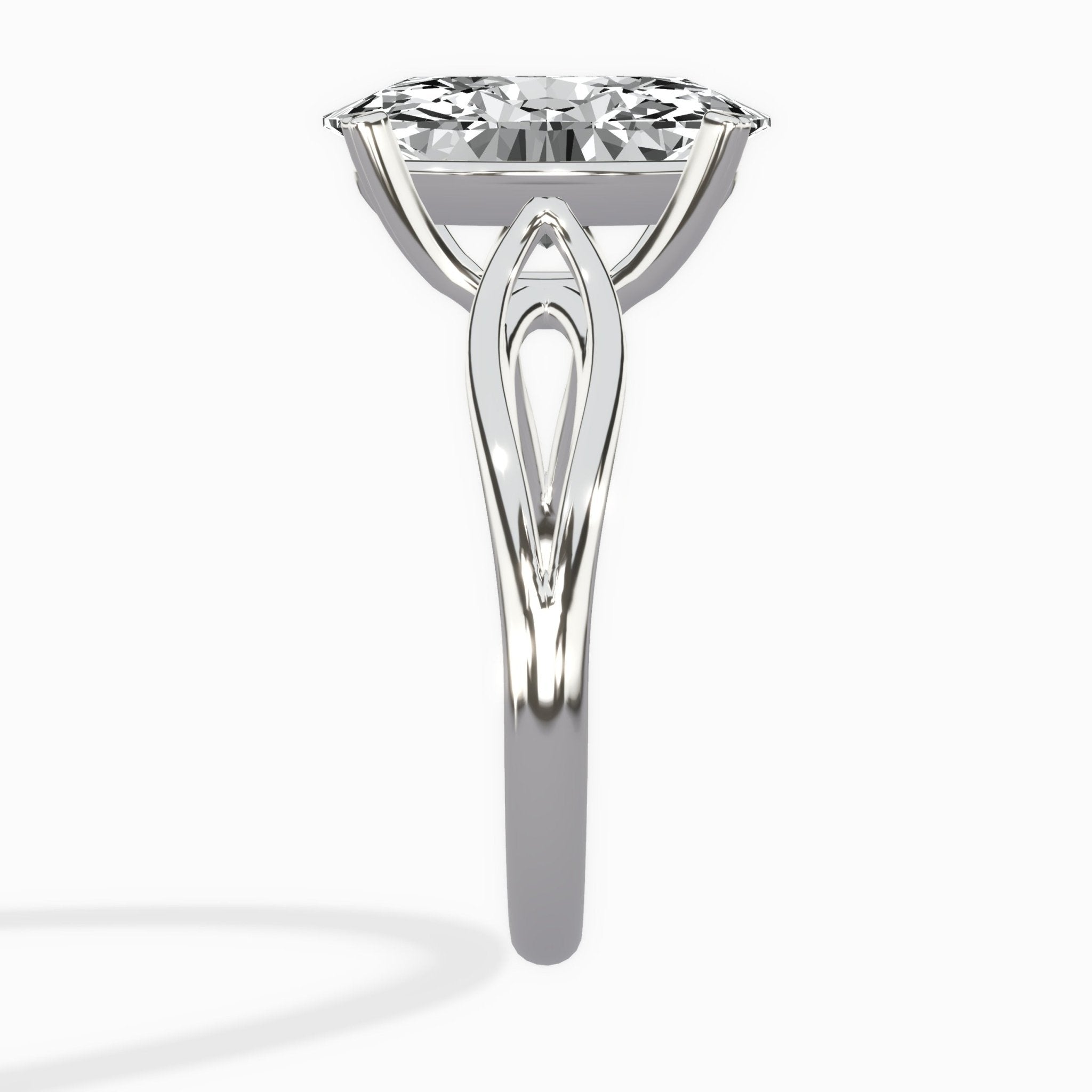 Split Shank Open Gallery Solitaire Ring Engagement Ring - The Better Diamonds