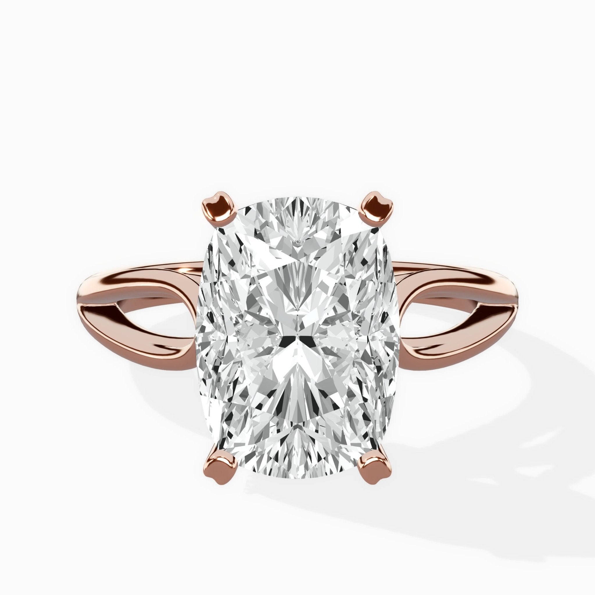 Split Shank Open Gallery Solitaire Ring Engagement Ring - The Better Diamonds