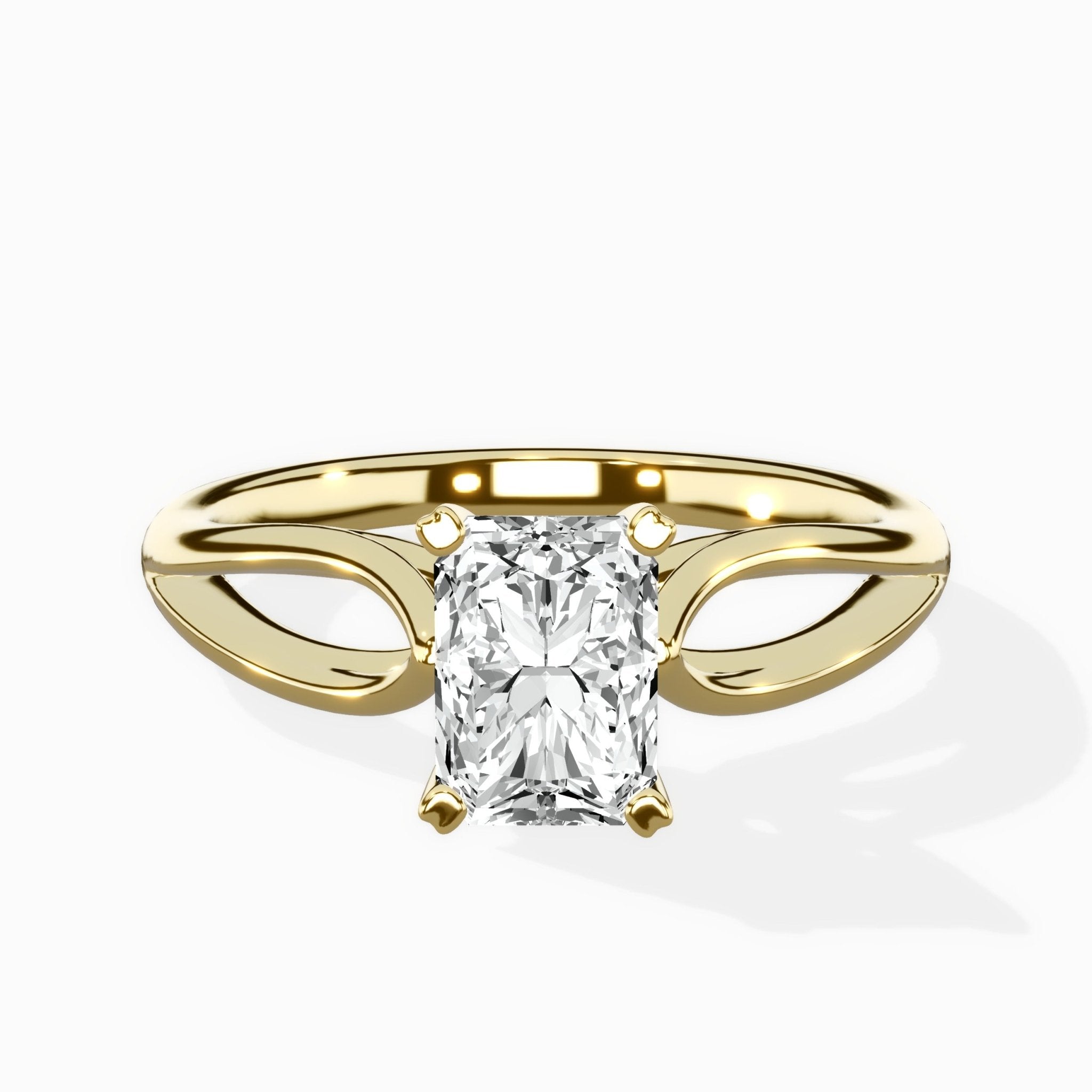 Split Shank Open Gallery Solitaire Ring Engagement Ring - The Better Diamonds