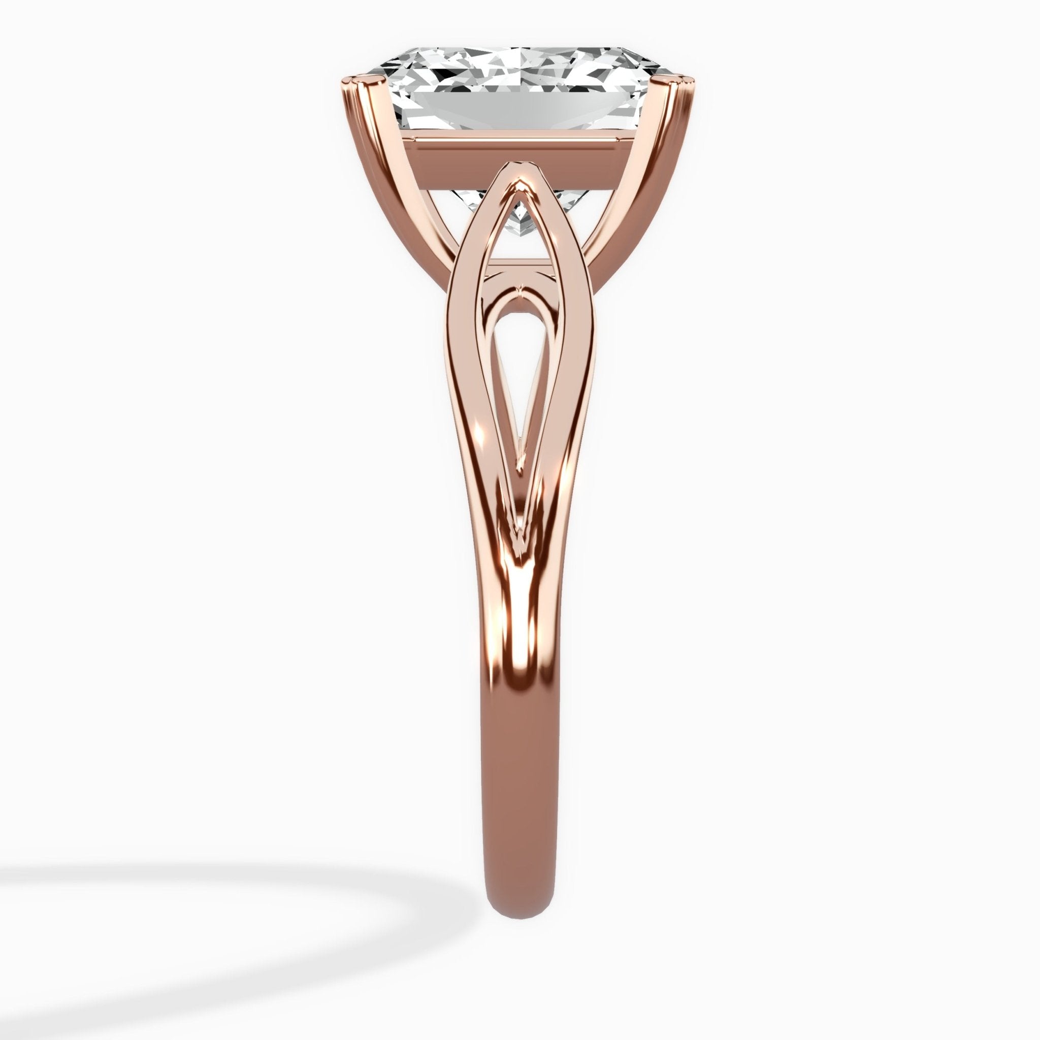Split Shank Open Gallery Solitaire Ring Engagement Ring - The Better Diamonds
