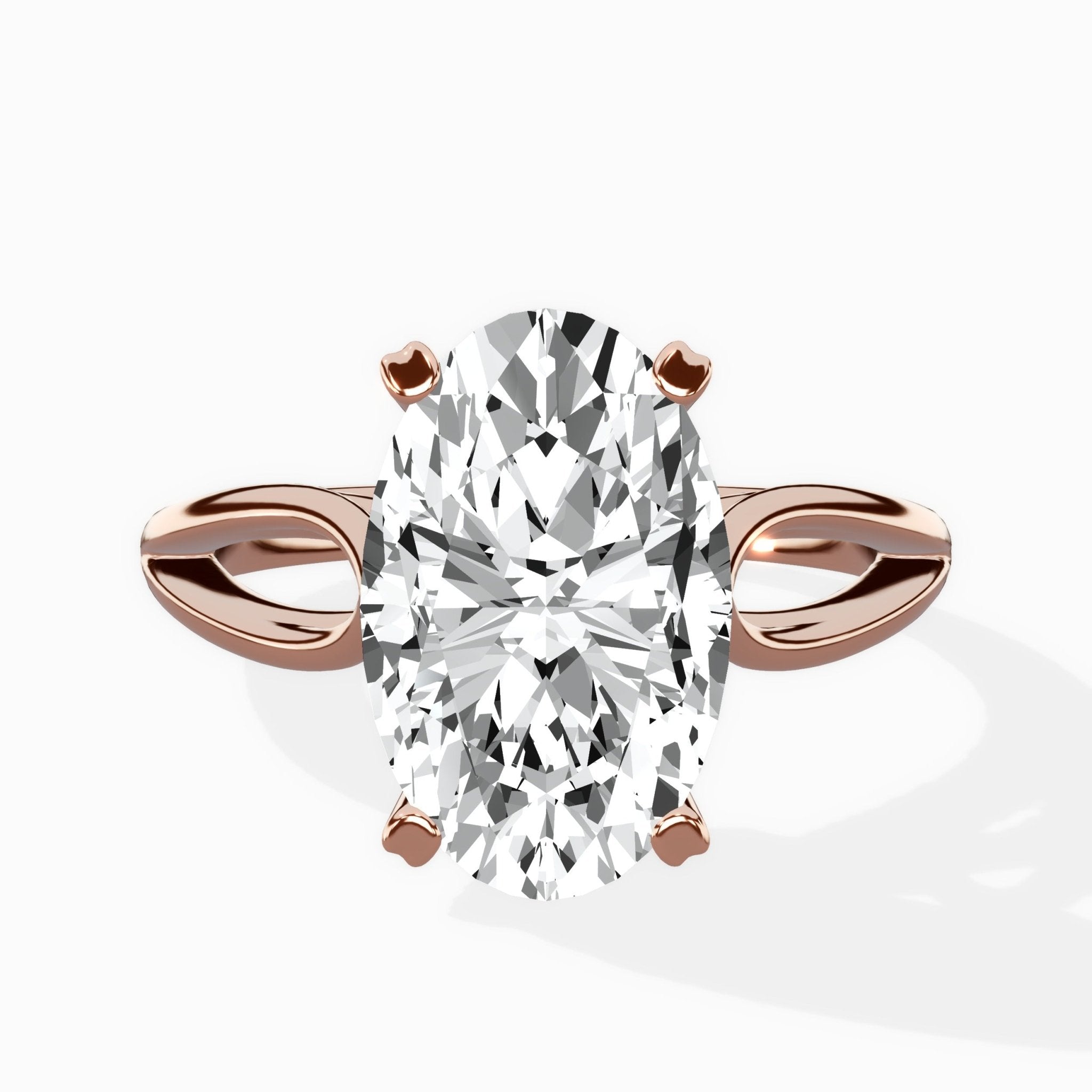 Split Shank Open Gallery Solitaire Ring Engagement Ring - The Better Diamonds
