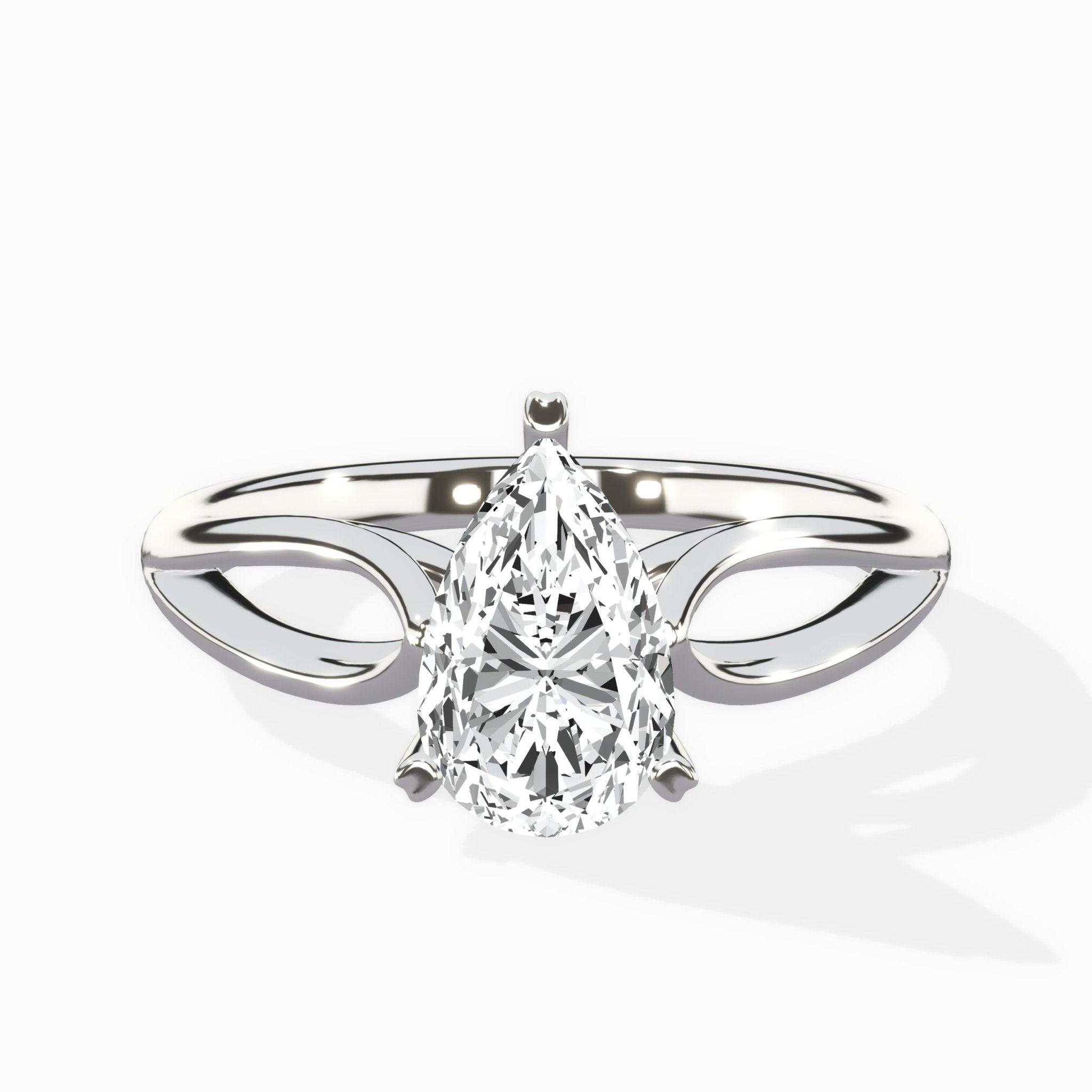 Split Shank Open Gallery Solitaire Ring Engagement Ring - The Better Diamonds