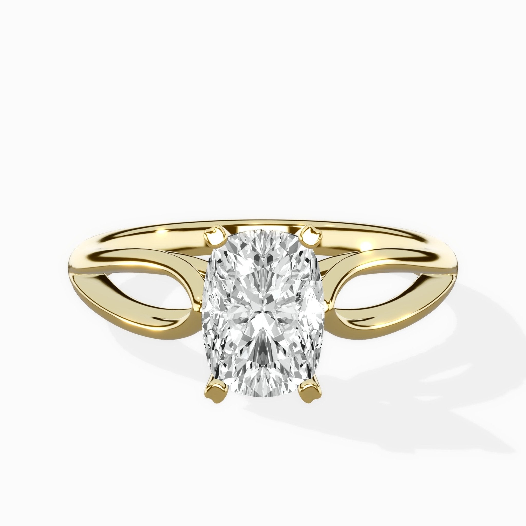 Split Shank Open Gallery Solitaire Ring Engagement Ring - The Better Diamonds