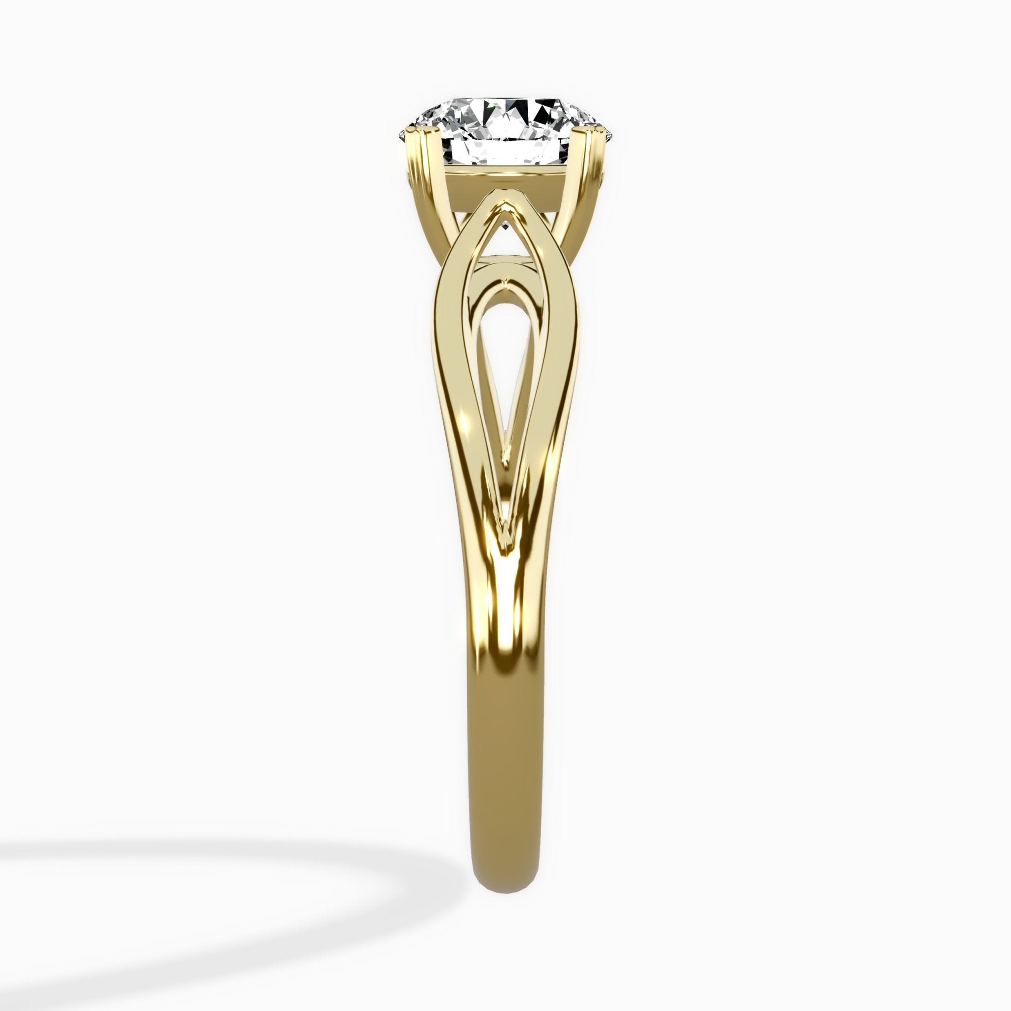 Split Shank Open Gallery Solitaire Ring Engagement Ring - The Better Diamonds