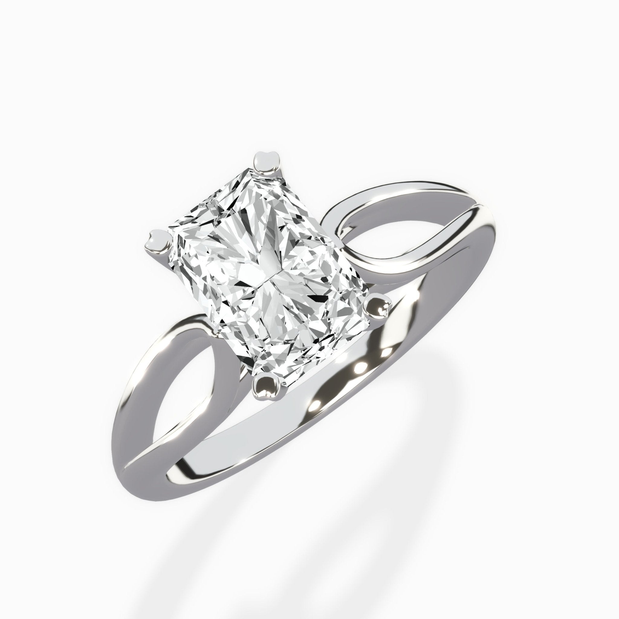 Split Shank Open Gallery Solitaire Ring Engagement Ring - The Better Diamonds