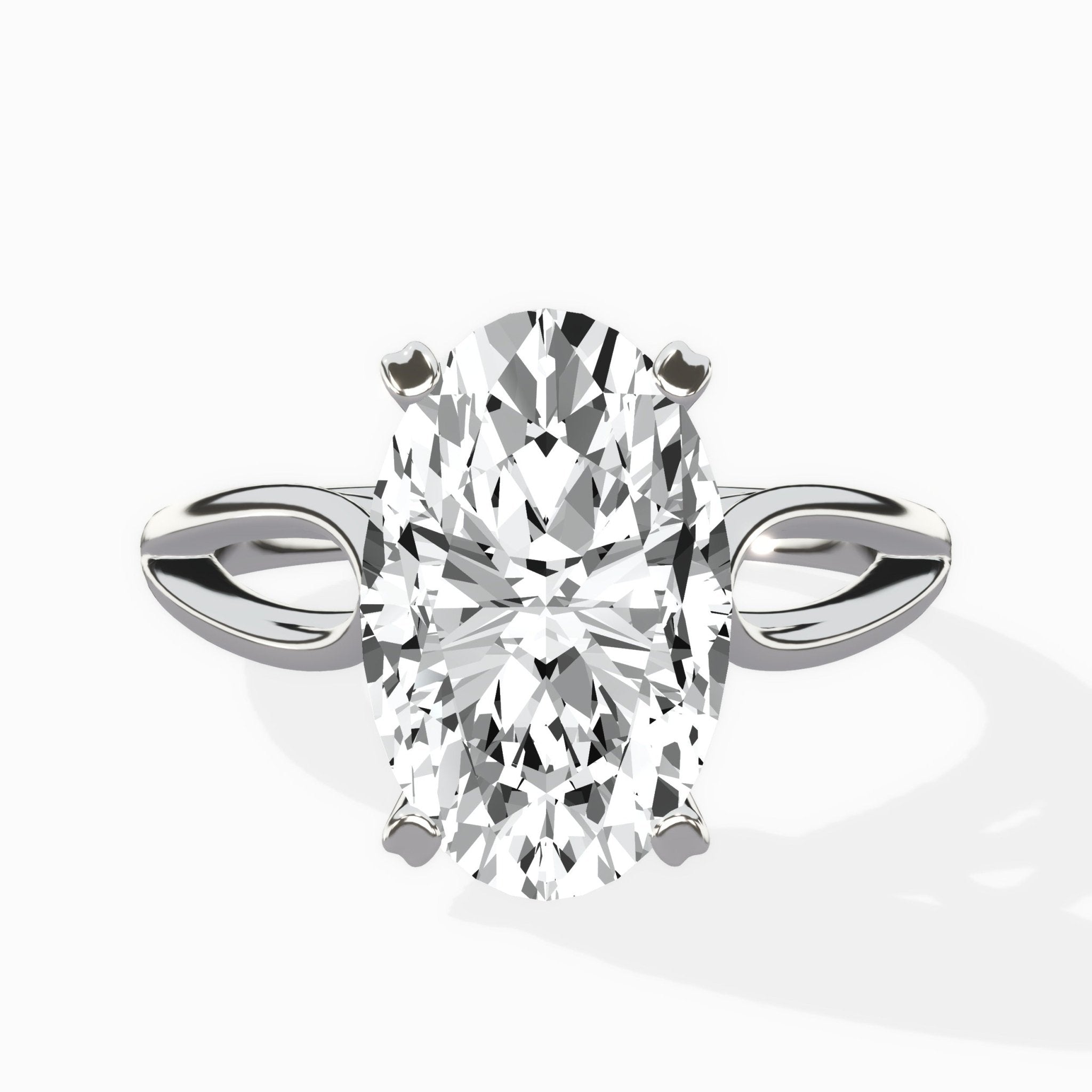 Split Shank Open Gallery Solitaire Ring Engagement Ring - The Better Diamonds