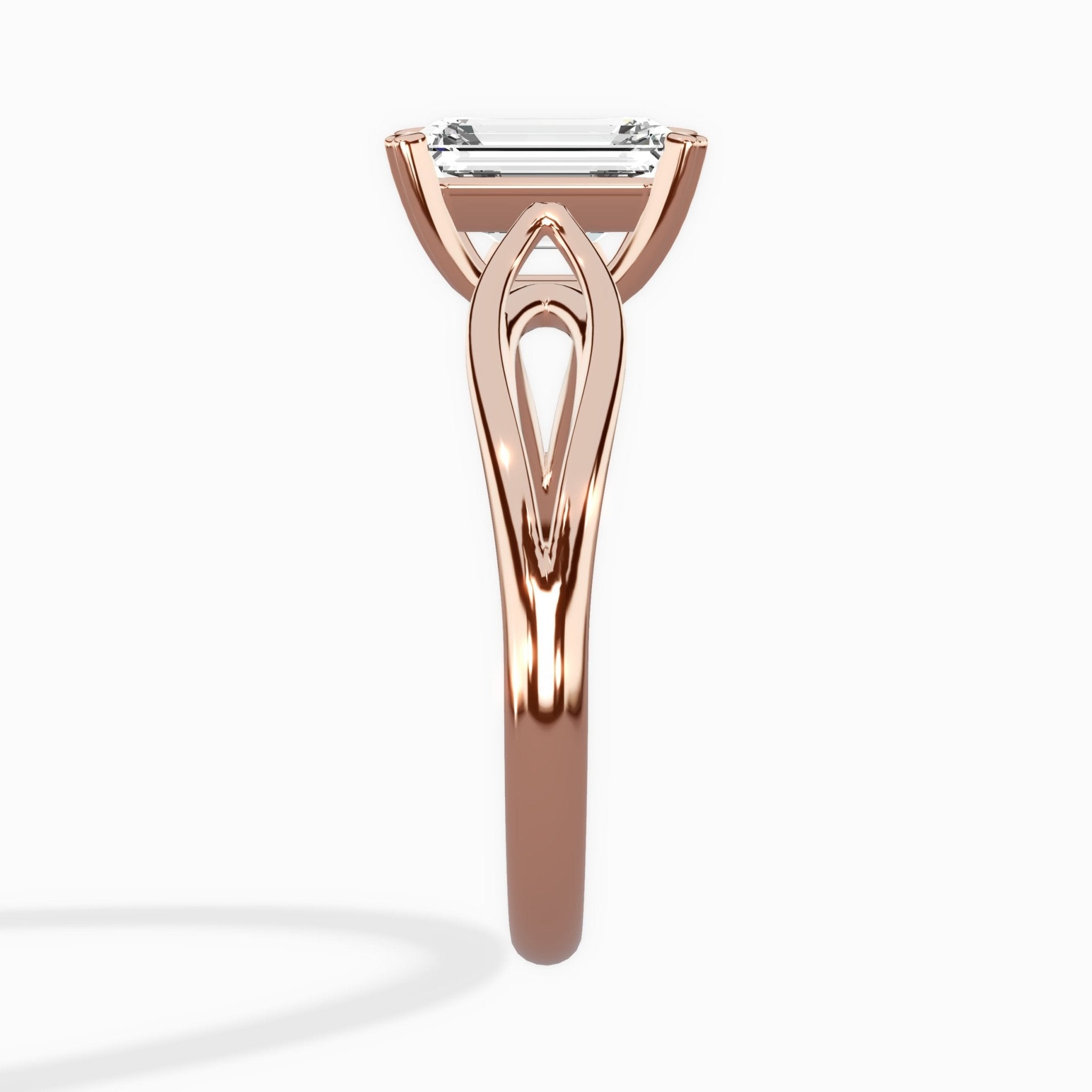 Split Shank Open Gallery Solitaire Ring Engagement Ring - The Better Diamonds