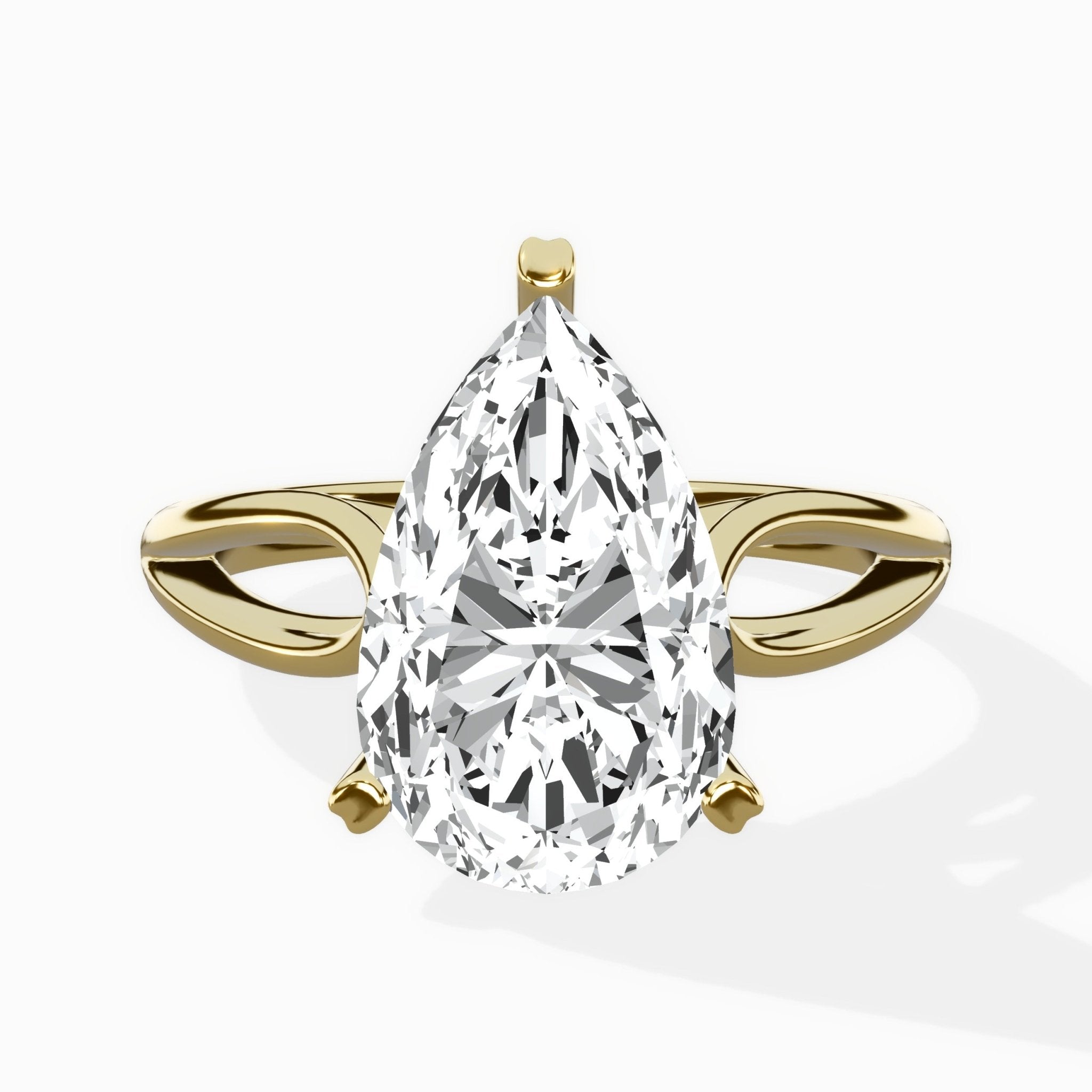 Split Shank Open Gallery Solitaire Ring Engagement Ring - The Better Diamonds