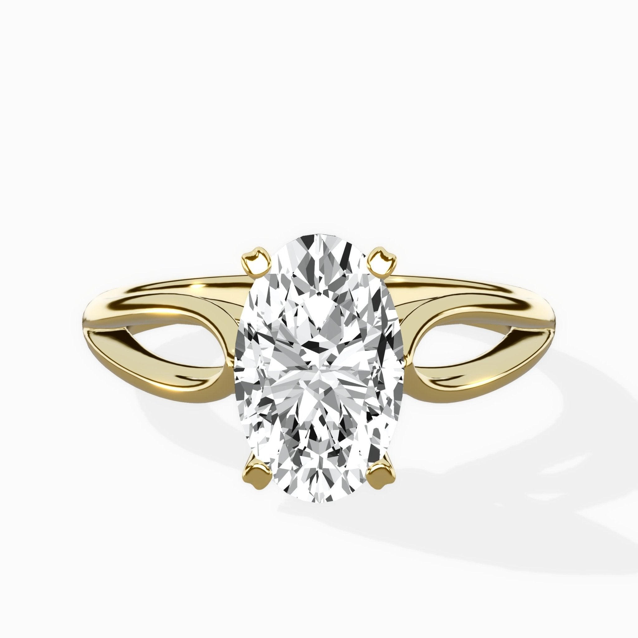 Split Shank Open Gallery Solitaire Ring Engagement Ring - The Better Diamonds