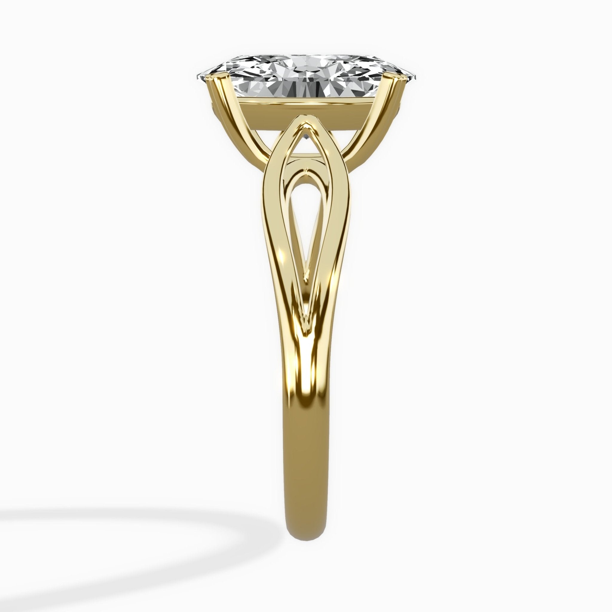 Split Shank Open Gallery Solitaire Ring Engagement Ring - The Better Diamonds