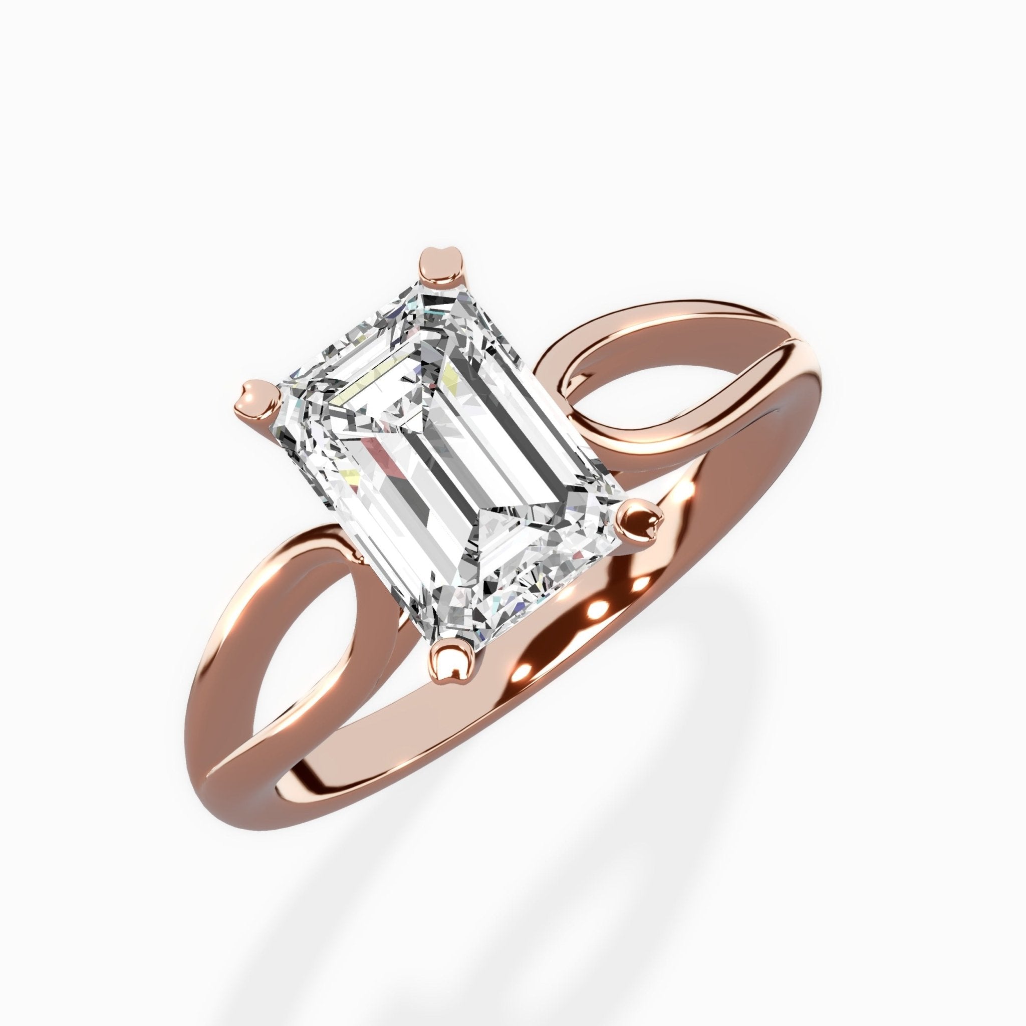Split Shank Open Gallery Solitaire Ring Engagement Ring - The Better Diamonds