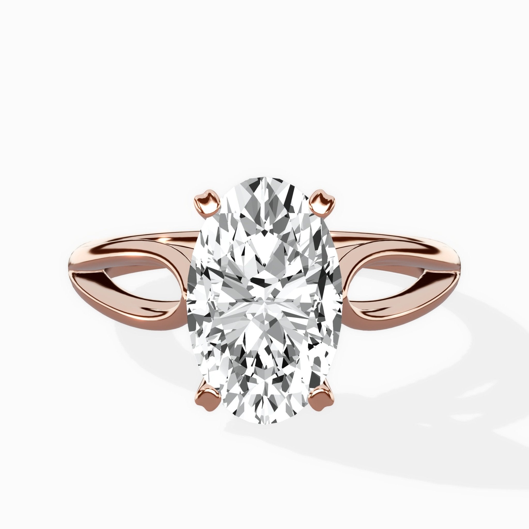 Split Shank Open Gallery Solitaire Ring Engagement Ring - The Better Diamonds